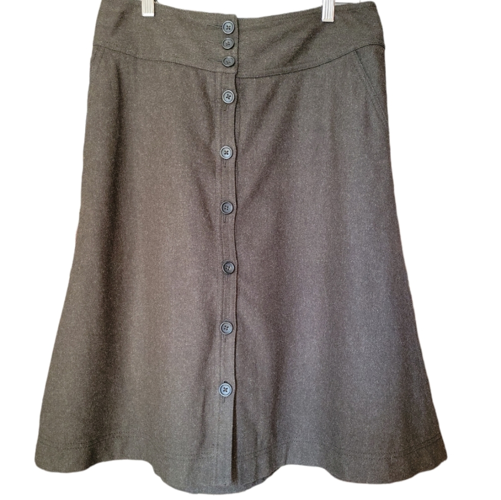Banana Republic Lagenlook Wool Blend A Line Skirt Size 6